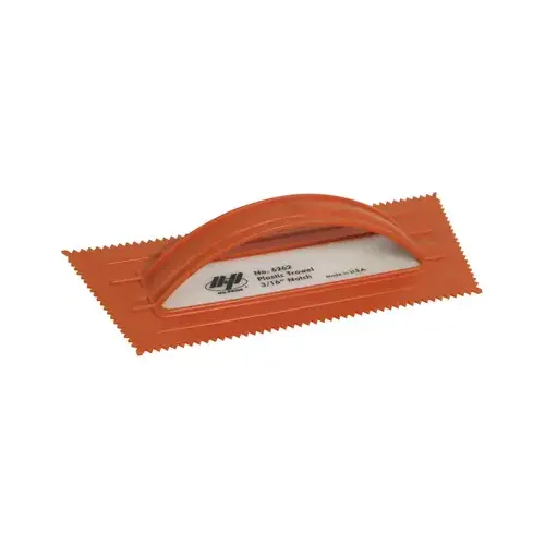 6262 3/16 V PLASTIC NOTCHED TROWEL Orange - pack of 36