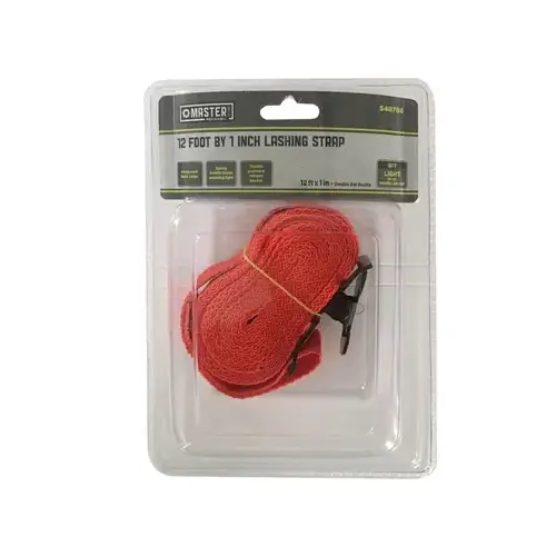 Lashing Strap, 1-Inch x 12-Ft. Black Lashing Strap, 1-Inch x 12-Ft. Black