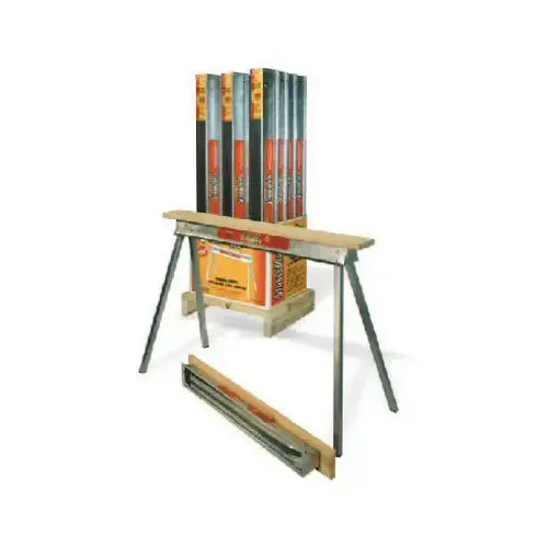 Folding Sawhorse, 1000 lb, 42 in W, 36 in H, Steel