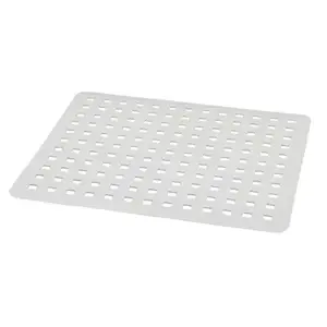InterDesign 36601 Euro Kitchen Sink Mat, White PVC, 11 x 12.5-In.
