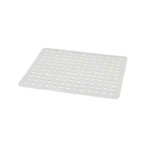Euro Kitchen Sink Mat, White PVC, 11 x 12.5-In.