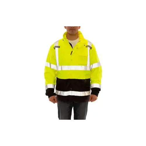 High-Visibility Jacket, ANSI Compliant, Waterproof, Large High-Visibility Jacket, ANSI Compliant, Waterproof, Large