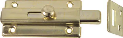NATIONAL MFG/SPECTRUM BRANDS HHI Door Slide Bolt Brass 3-In. N152-850 NATIONAL MFG/SPECTRUM BRANDS HHI Door Slide Bolt Brass 3-In. N152-850