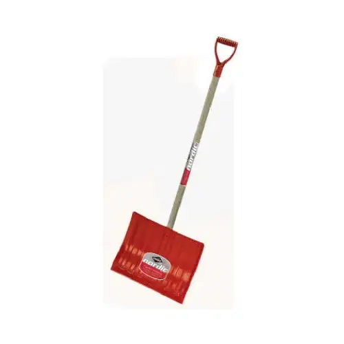 Snow Shovel, 17-1/2 in W Blade, 18 in L Blade, Flat Blade, Polyethylene Blade, Hardwood Handle - pack of 8 Snow Shovel, 17-1/2 in W Blade, 18 in L Blade, Flat Blade, Polyethylene Blade, Hardwood Handle - pack of 8