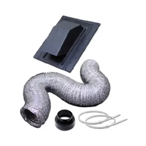 4 In. x 8 Ft. Bath Fan Exhaust Through the Roof Vent Kit 4 In. x 8 Ft. Bath Fan Exhaust Through the Roof Vent Kit