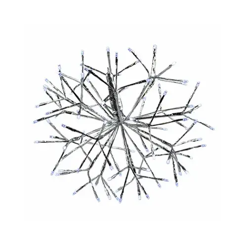 Shimmering Sphere, 16 in L, 16 in W, Silver, 3 mm Bulb Shimmering Sphere, 16 in L, 16 in W, Silver, 3 mm Bulb