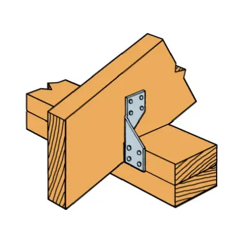 H4 Hurricane Tie, 3-5/8 in L, Steel Galvanized