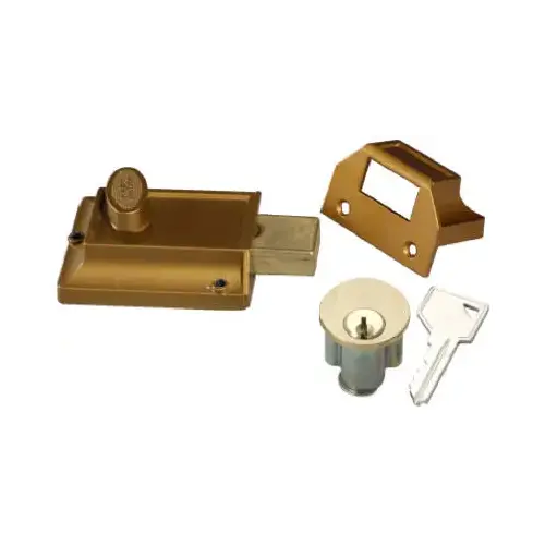 Brass Night Bolt 5-Pin Tumbler Locking Cylinder Brass Night Bolt 5-Pin Tumbler Locking Cylinder