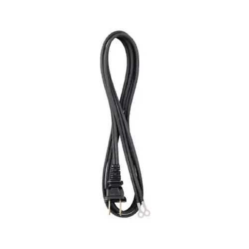 Iron Or Appliance Cord, 16/2 HPN Black, 6-Ft. Iron Or Appliance Cord, 16/2 HPN Black, 6-Ft.