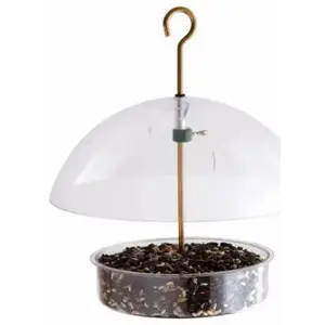 Droll Yankees X-1 Seed Saver Domed Bird Feeder Clear