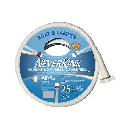 Boat & Camper NeverKink Hose, Drinking Water Safe, 1/2-In. x 25-Ft. Boat & Camper NeverKink Hose, Drinking Water Safe, 1/2-In. x 25-Ft.