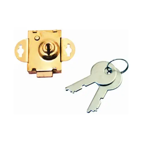 Mailbox Deadbolt Lock With 2 Keys, Brass-Plated Steel, .25-In. Bolt Mailbox Deadbolt Lock With 2 Keys, Brass-Plated Steel, .25-In. Bolt