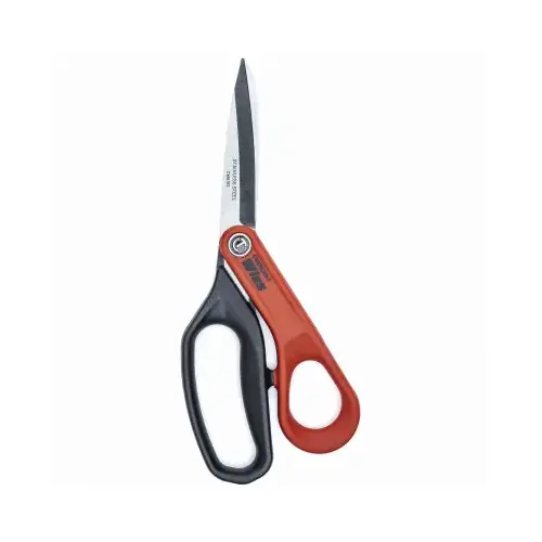 W812S Household Scissor, 8-1/2 in OAL, 3-1/2 in L Cut, Stainless Steel Blade, Gray/Red Handle W812S Household Scissor, 8-1/2 in OAL, 3-1/2 in L Cut, Stainless Steel Blade, Gray/Red Handle