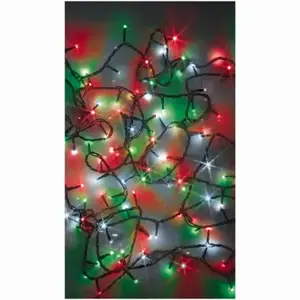 Holiday Wonderland SL100RPWGRTW Twinkle Compact LED Starry Lights, 100 Red/White/Green LED Bulbs, 17-1/2-Ft. Total Length