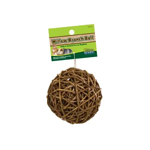 Willow Branch Ball, All Natural Chew, Small Pets, 4-In. Willow Branch Ball, All Natural Chew, Small Pets, 4-In.