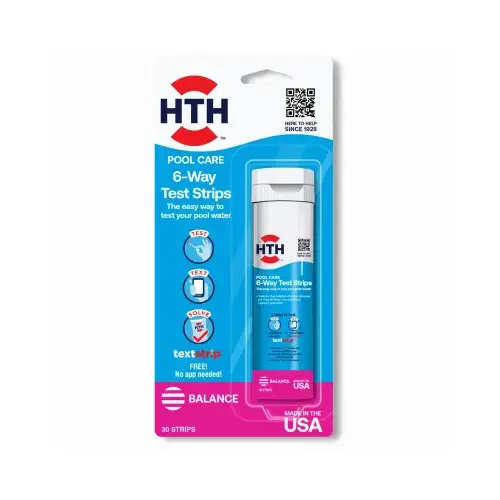 Pool Care 6-Way Test Strips, 30 Strips