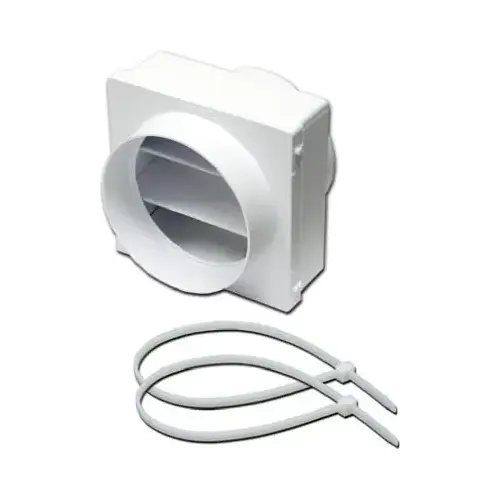 4 in. White Plastic In-Line Draft Blocker