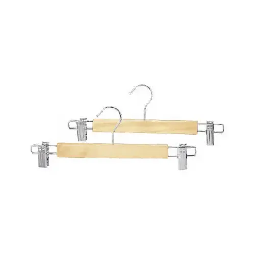 Natural Wood Skirt Hangers Pair Natural Wood Skirt Hangers Pair
