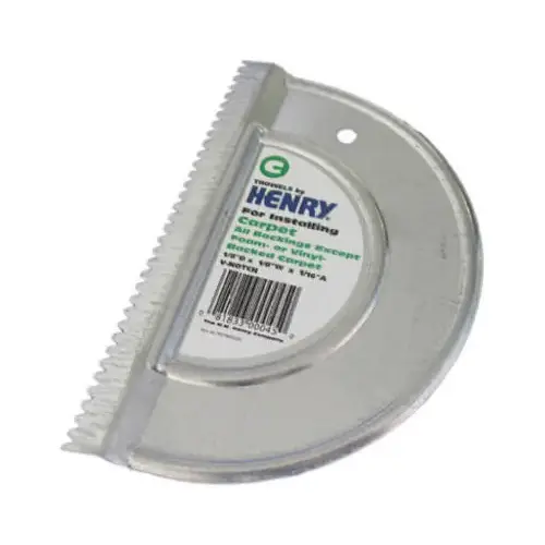 Carpet Trowel, V-Notch, Indoor/Outdoor, 1/8 x 1/8 x 1/16-In.