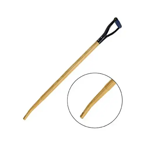 Shovel Handle With Shoulder Saw, Bent, Hollowback, D-Grip, 38-In