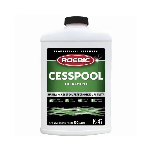 Cesspool Bacteria Treatment, Liquid, Straw, Earthy, 1 qt