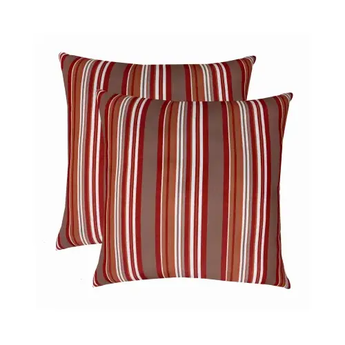 Patio Premiere Outdoor Toss Pillow, Multi Stripes, 16 x 16 x 4-In. - pack of 12 Patio Premiere Outdoor Toss Pillow, Multi Stripes, 16 x 16 x 4-In. - pack of 12