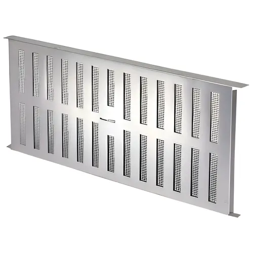 Aluminum Foundation Vent With Slider, 16-15/16 x 8-In. Gray