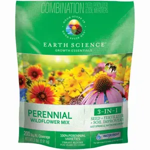 Earth Science 12137-6 Perennial Wildflower Mix, Covers 200 Sq. Ft., 2-Lbs.