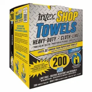 INTEX SUPPLY CO NW-00254-200 Cloth-like Shop Rags, Blue, 10x11-In., 200-Ct.