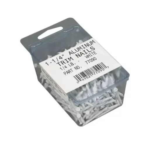 Trim Nails, White, 1-1/4-In., 1/4-Lb.