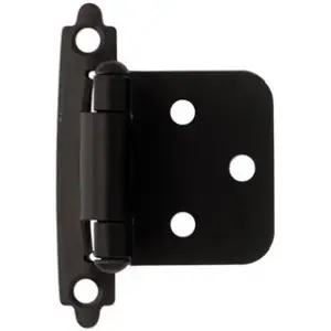 Liberty Hardware 86023 Flat Black Overlay Hinge