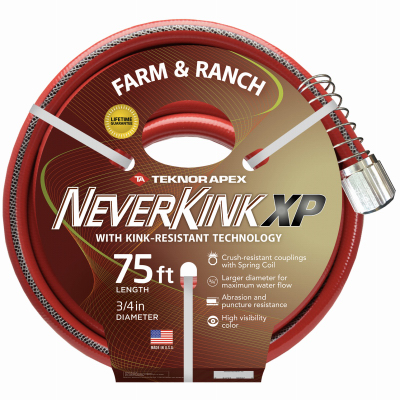 Teknor Apex 9846-75 Neverkink Xtreme Performance Farm and Ranch Hose, 3/4-In. x 75-Ft. Red