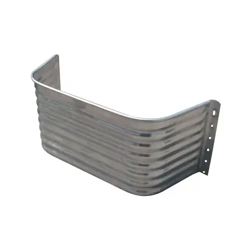 Square Window Well Area Wall, 22-Ga. Galvanized Steel, 24-In.