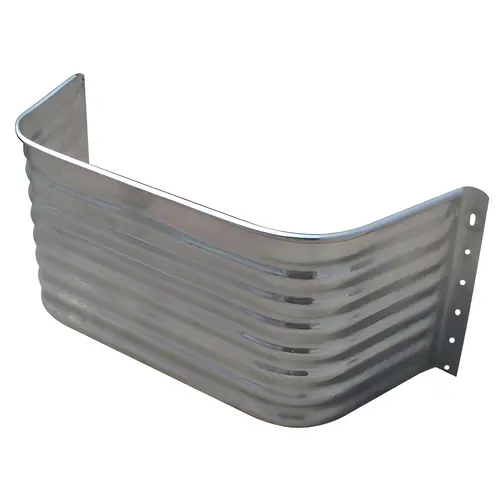 Square Window Well Area Wall, 22-Ga. Galvanized Steel, 18-In.