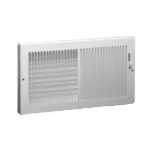 Baseboard Register, Steel, White, 10 x 6-In. Baseboard Register, Steel, White, 10 x 6-In.