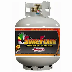 Manchester Tank 10577 Sureflame 20 Lb. LP Tank Cylinder, OPD Valve & Gas Gauge