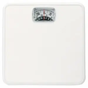 TAYLOR 20004014EXP Bathroom Scale, 300 lb Capacity, Analog Display, Steel Housing Material, White, 10-1/2 in OAW