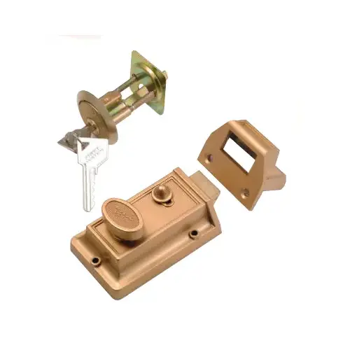 Brass Night Latch With 5-Pin Tumbler Locking Cylinder Brass Night Latch With 5-Pin Tumbler Locking Cylinder