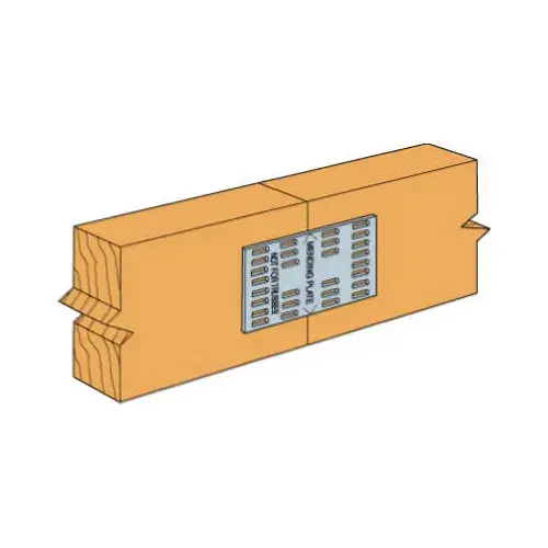 Mending Plate, 4 in L, 2 in W, 20 Gauge, Steel, Galvanized Mending Plate, 4 in L, 2 in W, 20 Gauge, Steel, Galvanized