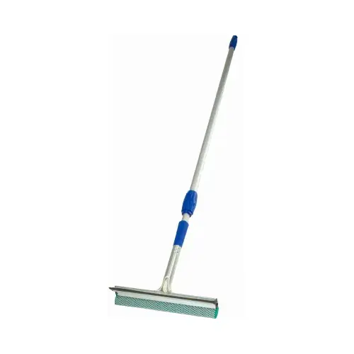 Squeegee, 7 Ft. Telescoping Handle, 10 In. Head Blue/Silver Squeegee, 7 Ft. Telescoping Handle, 10 In. Head Blue/Silver