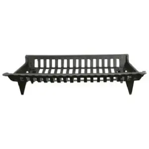 PANACEA 15430 Cast Iron Fireplace Grate, Black, 30-In.