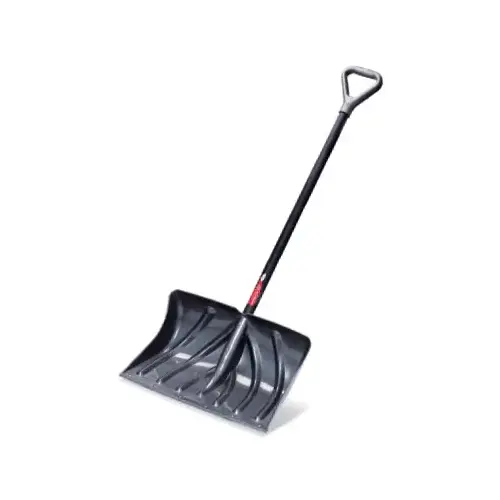 20 In. Graphite Steel Core Snow Shovel & Pusher with Steel Wear Strip & 38 In. Steel Handle 20 In. Graphite Steel Core Snow Shovel & Pusher with Steel Wear Strip & 38 In. Steel Handle