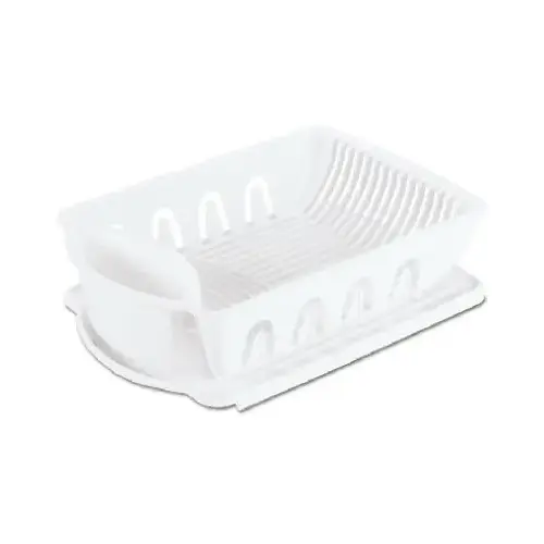 2-Piece Ultra Sink Dish Drainer Set White