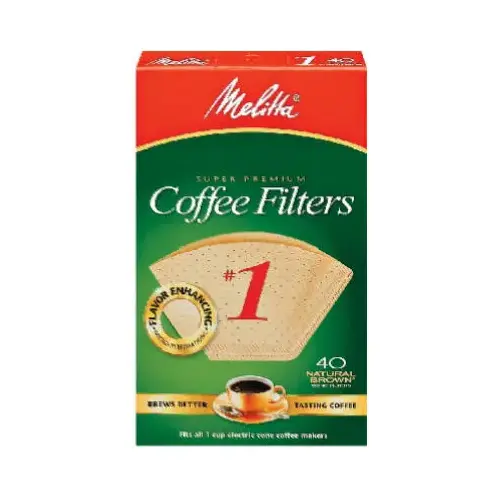 #1 Natural Brown Cone Coffee Filters - pack of 40 #1 Natural Brown Cone Coffee Filters - pack of 40