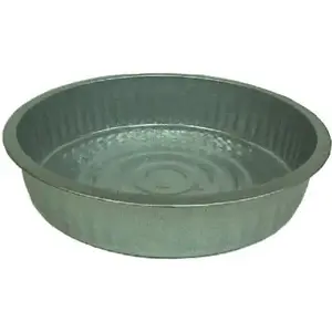S & K PRODUCTS 17007 13 Qt. Round Galvanized Steel Utility Feed Pan