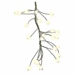 Holiday Bright Lights MICB-SLV-420-CLWWT Micro Cluster Big Seed LED Light Set, Twinkling Warm White, 420-Ct.
