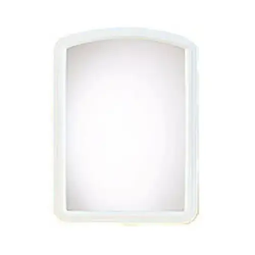 Arch Molded Framed Mirror, White, 16 x 22-In. Arch Molded Framed Mirror, White, 16 x 22-In.