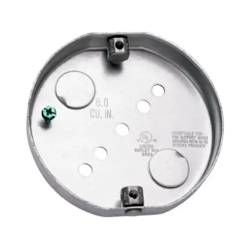 Ceiling Fan Pan 6 cu in Round Steel 1 gang Gray Gray Ceiling Fan Pan 6 cu in Round Steel 1 gang Gray Gray