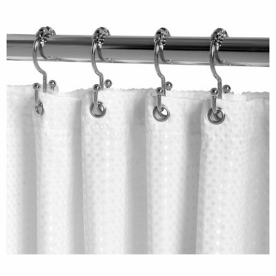 ZENITH/BATHWARE 96SS Zenna Home Chrome Double Roller Shower Curtain Hook (12 Count)