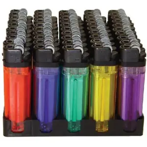 CALICO BRANDS DT6-50/1000-XCP50 Translucent Disposable Lighter - pack of 50